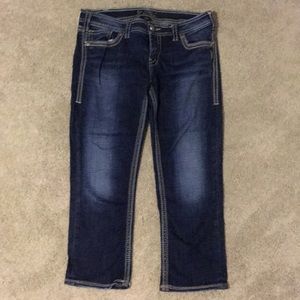 Silver Jean Capris